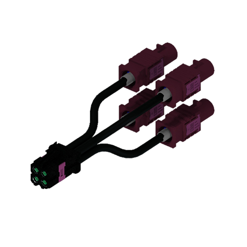 Mini fakra 4 in 1 wire end connector