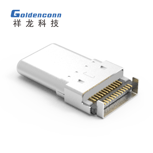 USB3.0 TYPEC PLUG 沉版SMT，镀金GF 1UBC007