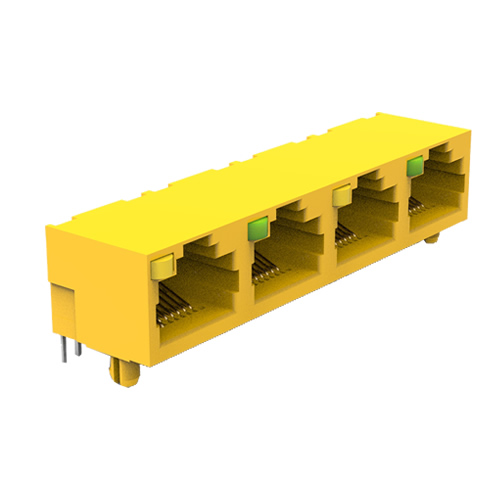 RJ45 CONNECTOR 1X4 PORT1J4H057