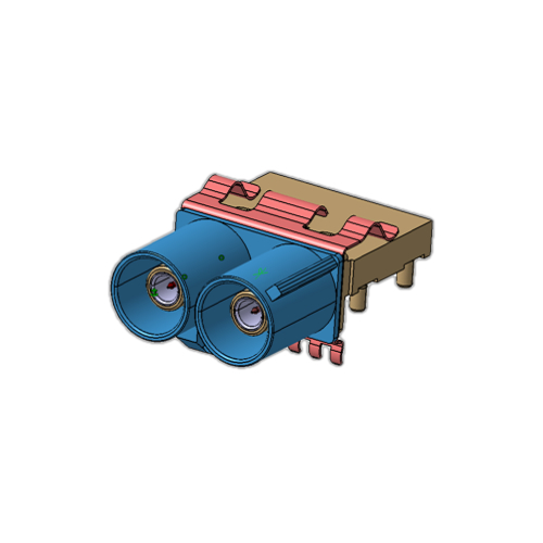 Dual Fakra with 90° shielding