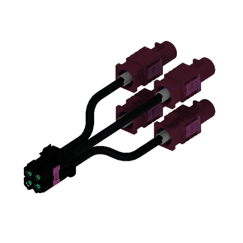 Mini fakra 4 in 1线束