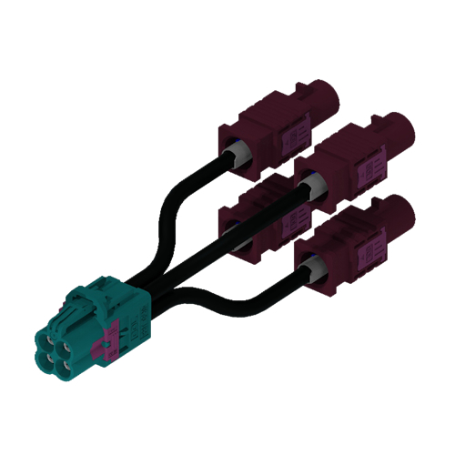 Mini fakra 4 in 1线束