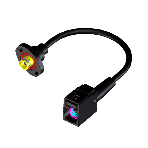 两端防水Fakra线束_成型SR+防水PLUG