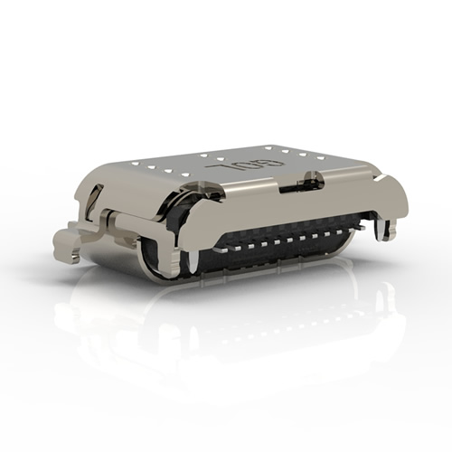 USB 3.1 TYPE-C REC SMT 24PIN,CH=0.24mm1UBC069