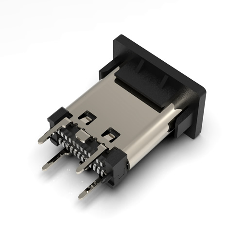 USB 3.1 TYPE-C REC VERTICAL 24PIN,H=10.65mm1UBC018